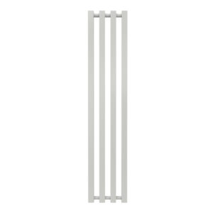 Radiateur à eau chaude mural - Kolona SP 35 blanc - 1200 x 245 mm - 4 tubes - 346 W - Fixations incluses