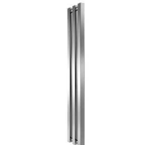 Radiateur électrique mural - KOLONA SP35 inox poli - 1200 x 175 mm - 3 tubes - 192 W