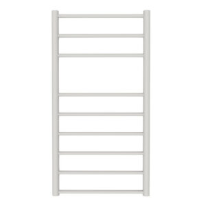 Sèche-serviette eau chaude mural - SUNIT BLANC - 943 x 500 mm - 9 tubes - 213 W