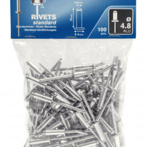 Lot de 100 rivets aluminium Diam.4.8 x H.16 mm RAPID