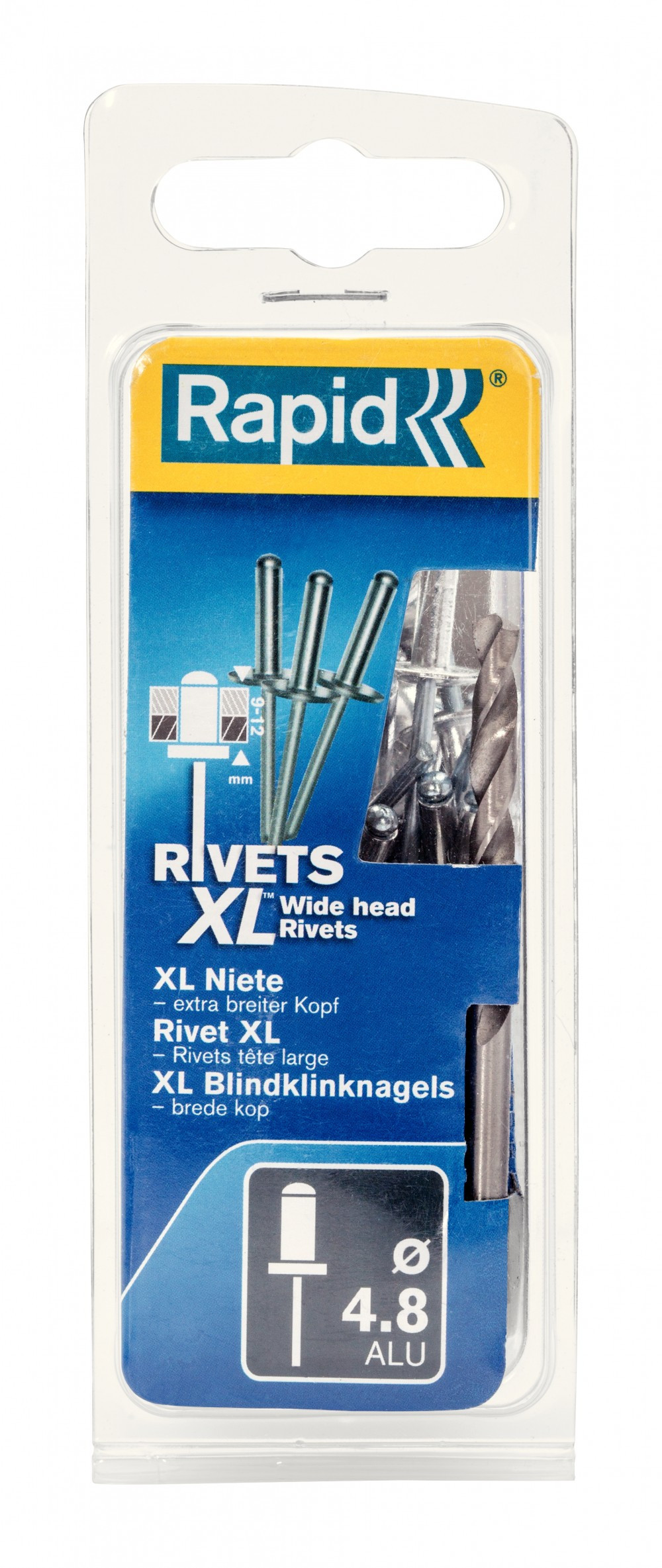 Lot de 40 rivets aluminium Diam.4.8 x H.12 mm RAPID