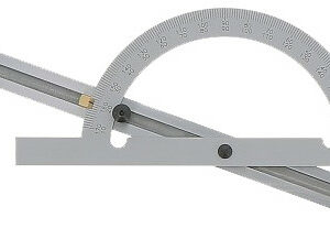 Rapporteur d'angle en acier 400 x 200 mm avec règle coulissante WILMART 254613
