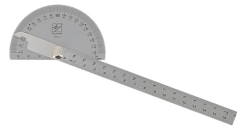 Rapporteur d'angle inox 170 mm avec règle graduée WILMART 178900