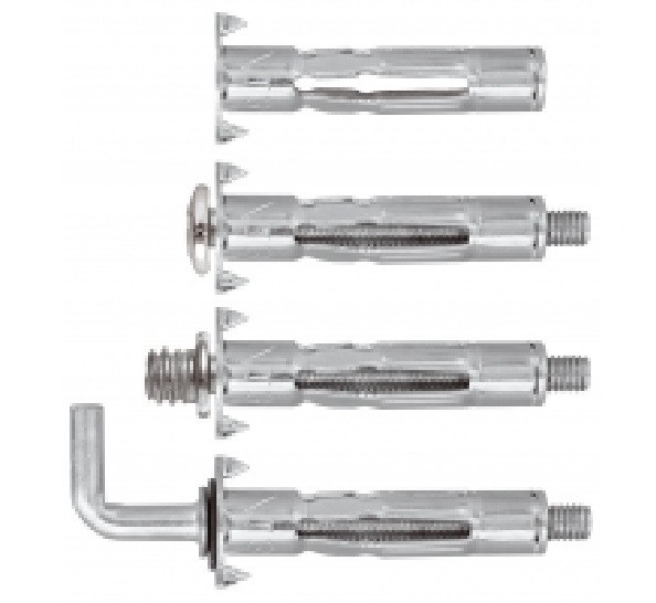 Chevilles PLAC avec vis Cruciforme M6 x 52 mm