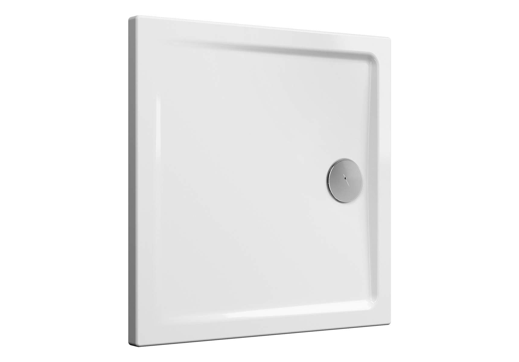 Receveur CASCADE ultra plat à poser ou à encastrer 100 x 80 x 4 cm VITRA 5763L003M0695