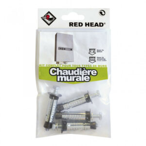 kit chevilles à expansion chaudière murale RED HEAD, Diam.12 x L.50 mm