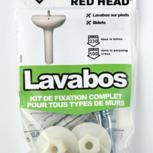 kit chevilles à expansion lavabo RED HEAD, Diam.10 x L.30 mm