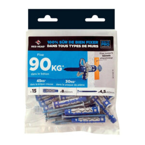 Lot de 15 mx gamme couleur RED HEAD, 8 x L.50 mm