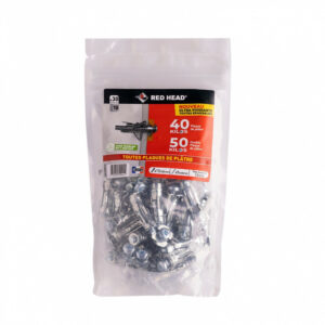 Lot de 30 chevilles Diam.10 x L.35 mm et vis a expansion RED HEAD, Diam.5 x L.40 mm