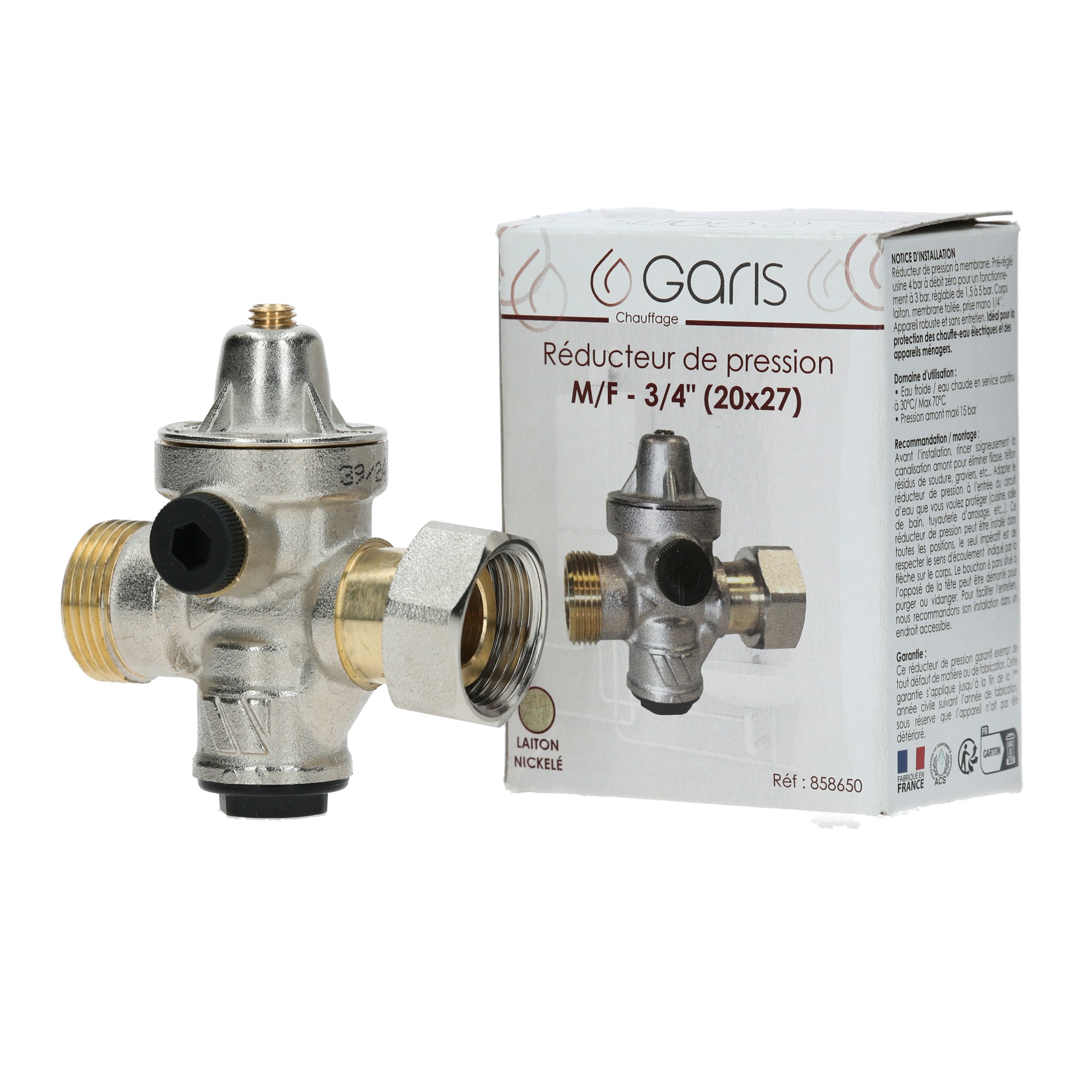 Réducteur de pression Garifix écrou tournant 3/4 GARIS 2282210-GA