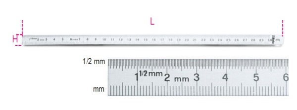 Réglet flexible en acier inoxydable 1000 mm BETA 1682 1000