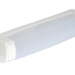 Réglette salle de bain EO S19 sans source lumineuse blanc SSL interrupteur PC 2P+TLEBENOID 055215