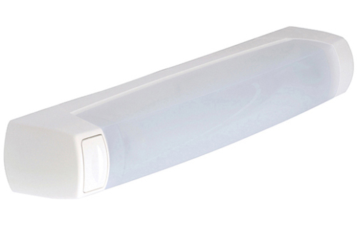 Réglette salle de bain EO S19 sans source lumineuse SSL avec interrupteur blanc LEBENOID 055213