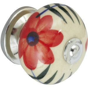 Bouton de meuble Boule multicouleur porcelaine H.38 x l.40 x P.40 mm