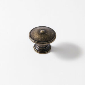 Bouton de meuble Rond vieil or zamak H.24 x l.30 x P.30 mm