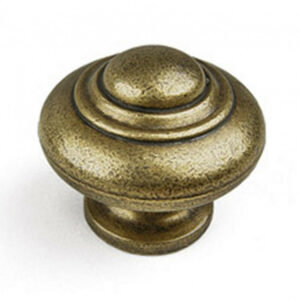 Bouton de meuble Rond vieil or zamak H.26 x l.30 x P.30 mm