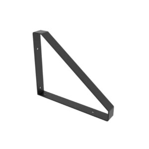 Equerre Style industriel en acier mat noir, H.26.1 x P.21 cm