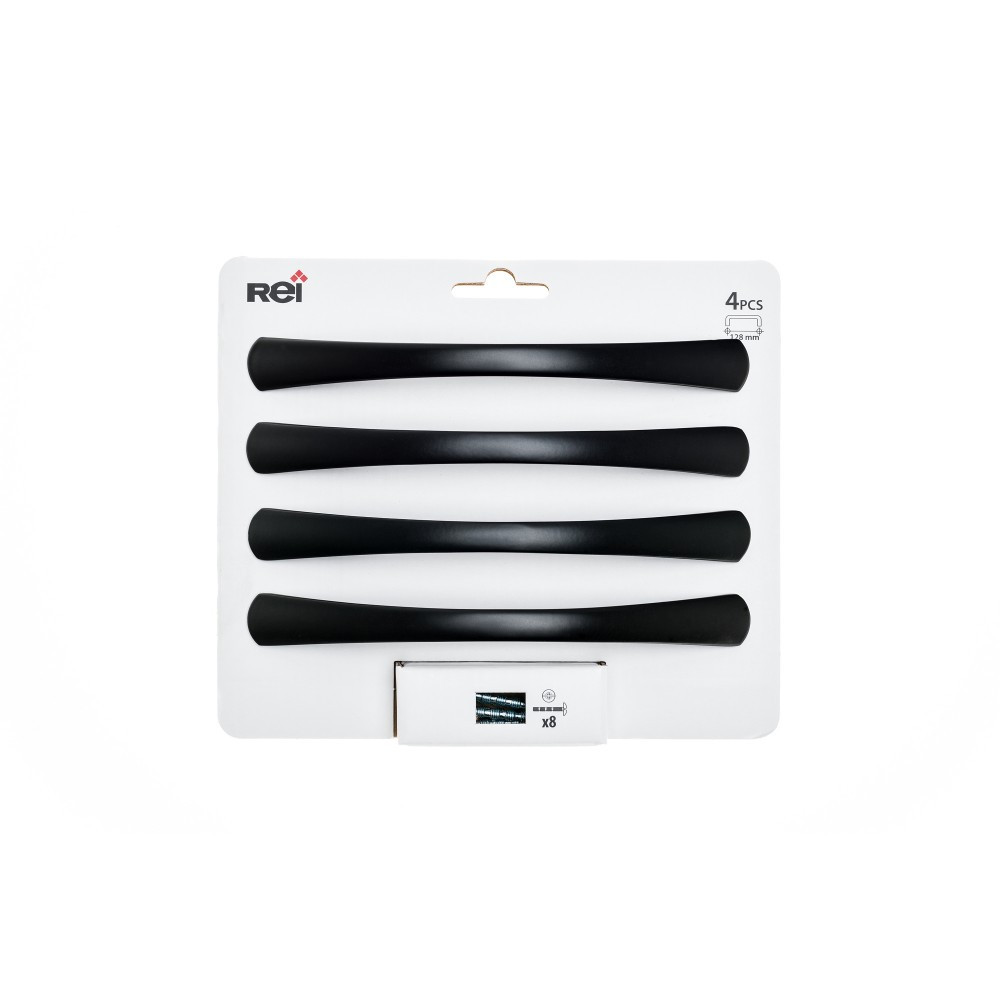 Lot de 4 poignées de meuble entraxe 128 mm aluminium tropicalisé