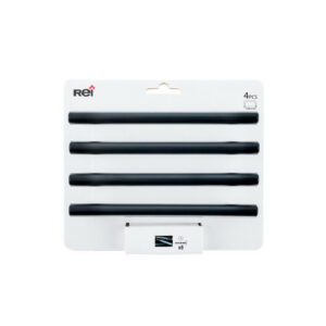 Lot de 4 poignées de meuble entraxe 128 mm inox brut