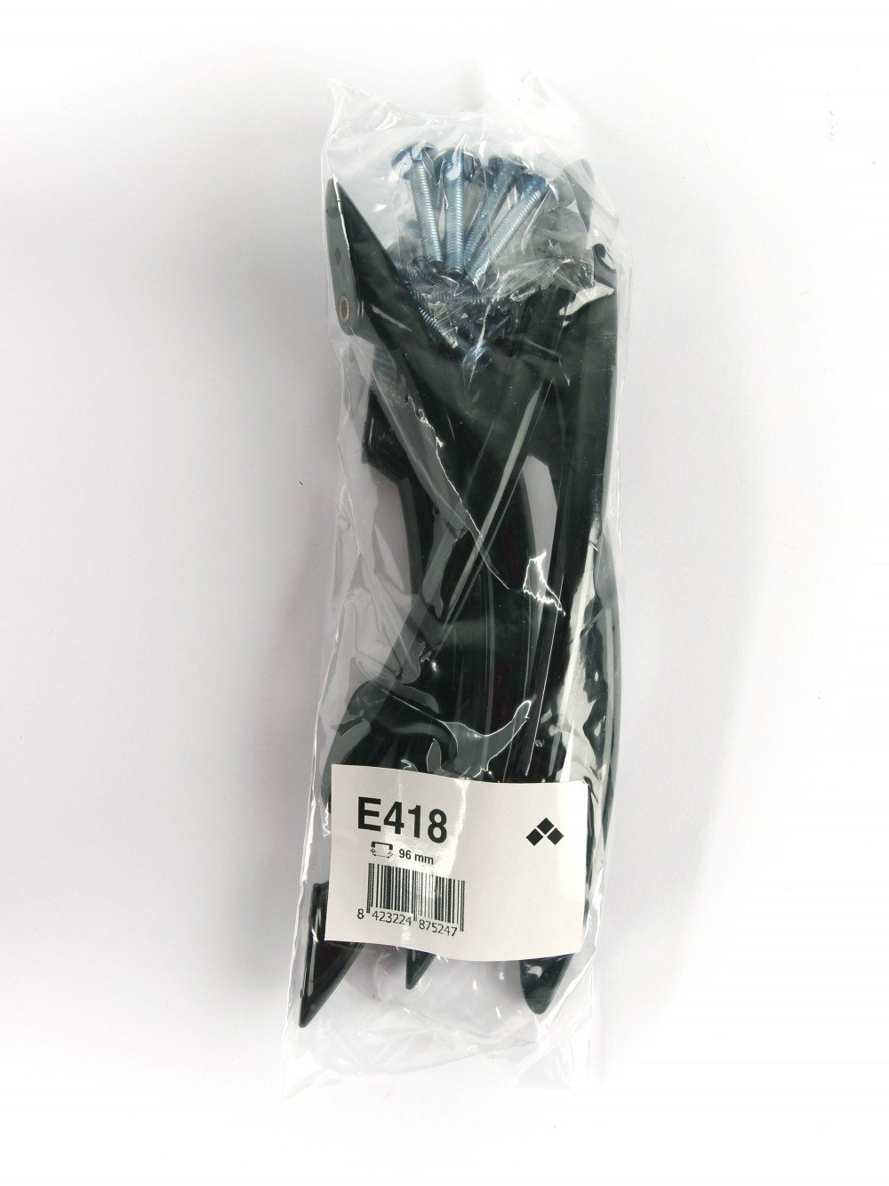 Lot de 6 poignées de meuble entraxe 96 mm plastique brillant
