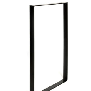 Pied pour meubles, tables et bars rectangle REI à visser acier mat noir