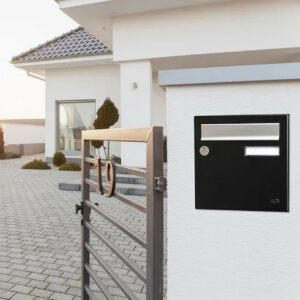 Boîte aux lettres - 1 porte extérieur - Allure - acier noir mat
