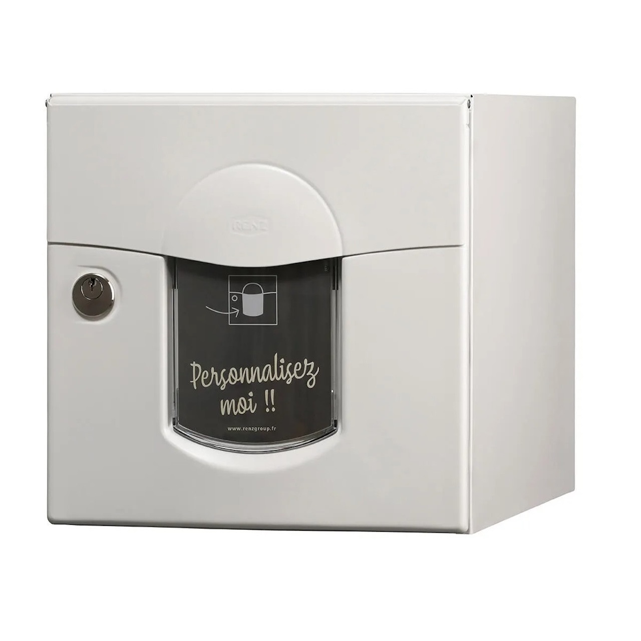 Boîte aux lettres - 1 porte extérieur - Soléa - acier blanc mat