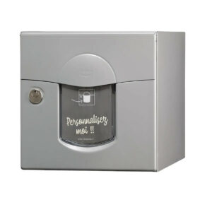 Boîte aux lettres 2 portes extérieur - Soléa - acier gris mat