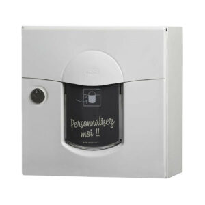 Boîte aux lettres compact 1 porte extérieur - Soléa - acier blanc mat