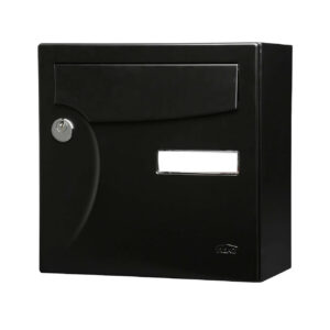 Boîte aux lettres compacte - 1 porte extérieur - Animation acier noir mat