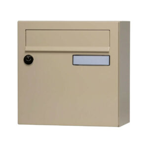 Boîte aux lettres compacte - 1 porte extérieur - Essentiel - acier ivoire brillant