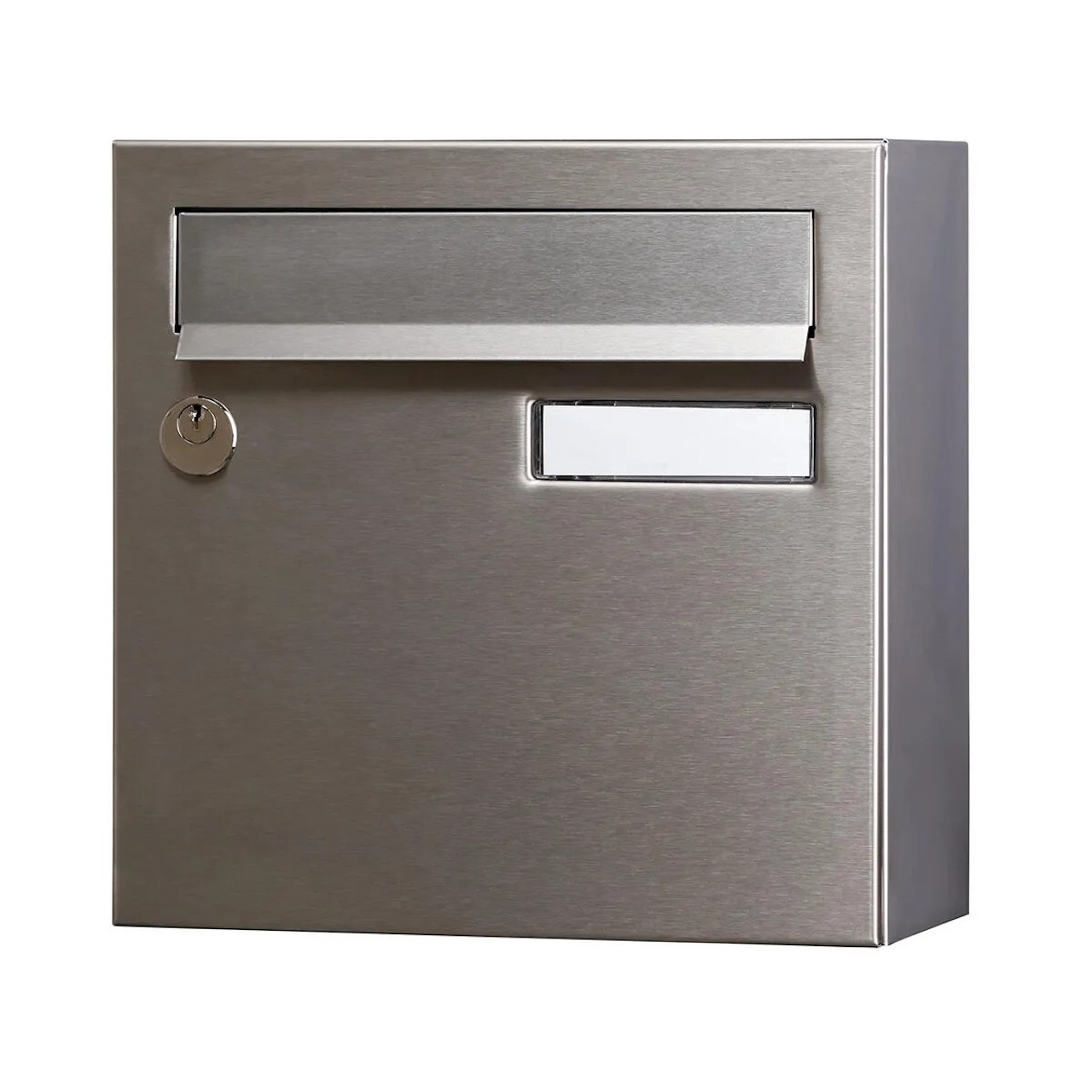 Boîte aux lettres compacte 1 porte extérieur - Rivage - acier inoxydable gris