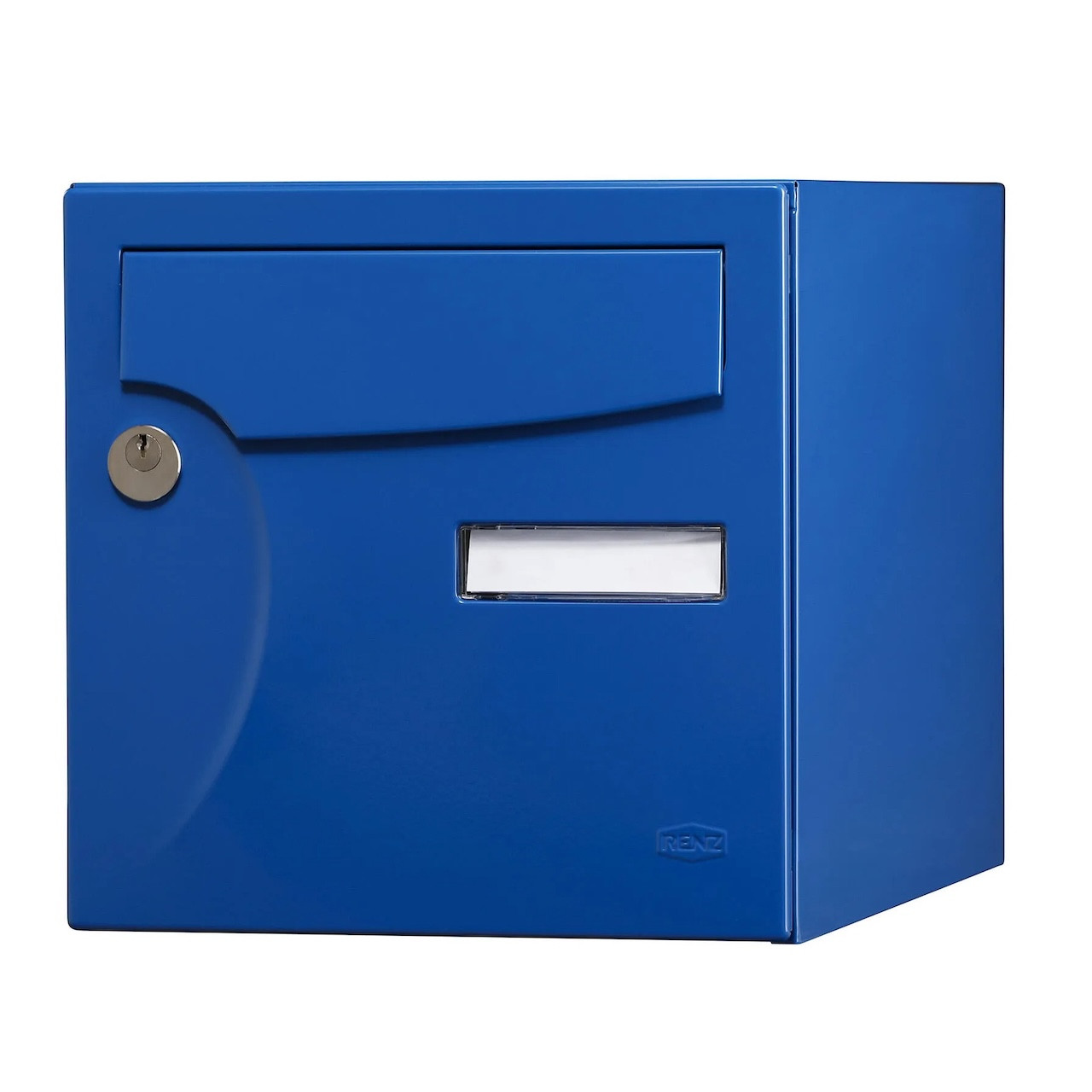 Boîte aux lettres normalisée - 1 porte extérieur - Animation - acier bleu breton
