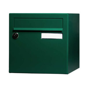 Boîte aux lettres normalisée - 1 porte extérieur - essentiel - acier vert brillant