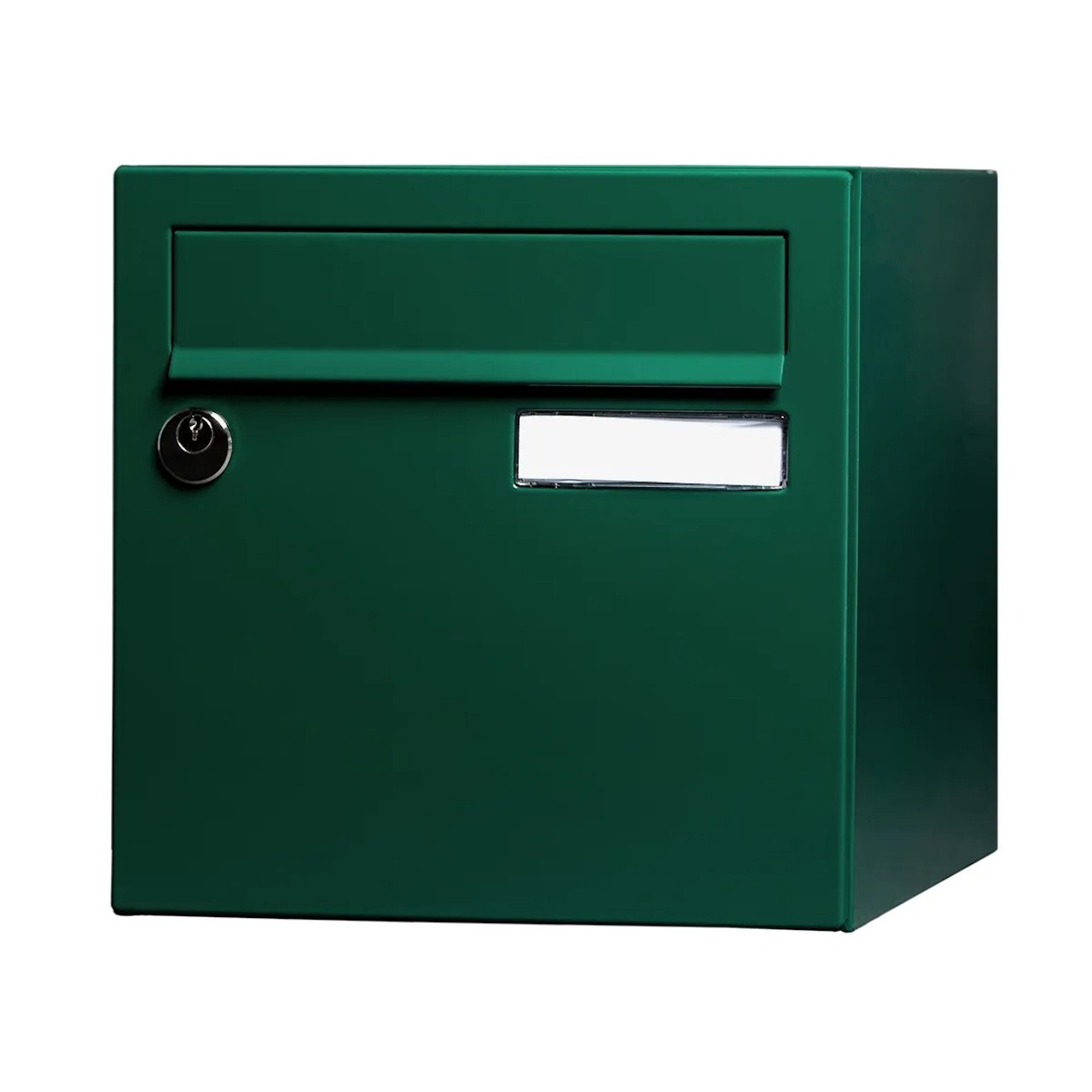Boîte aux lettres normalisée - 1 porte extérieur - essentiel - acier vert brillant