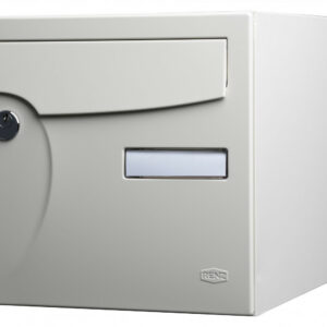 Boîte aux lettres normalisée 1 porte extérieur RENZ acier ivoire brillant