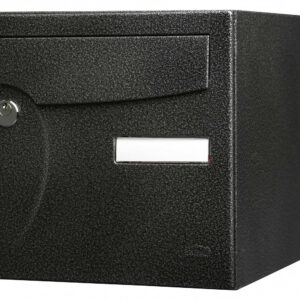 Boîte aux lettres normalisée 1 porte extérieur RENZ acier noir brillant