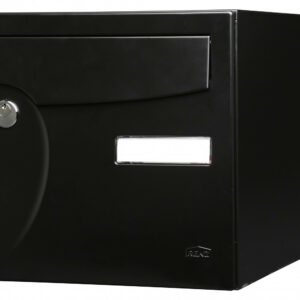 Boîte aux lettres normalisée 1 porte extérieur RENZ acier noir mat