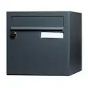 Boîte aux lettres normalisée - 1porte extérieur - Essentiel - acier gris brillant