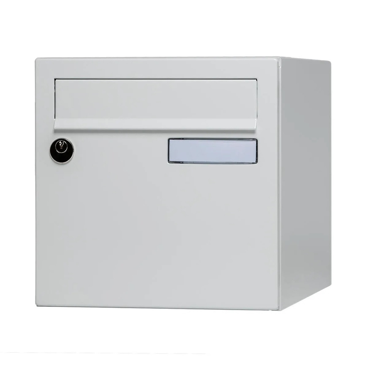 Boîte aux lettres normalisée - 2 portes - Essentiel - acier blanc brillant