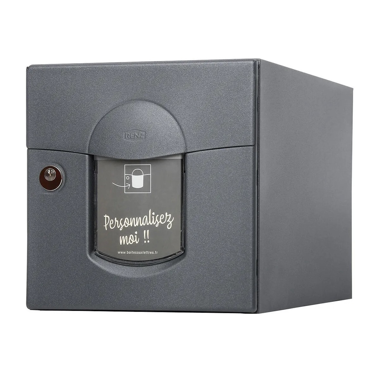 Boîte aux lettres normalisée - 2 portes extérieur - acier anthracite mat