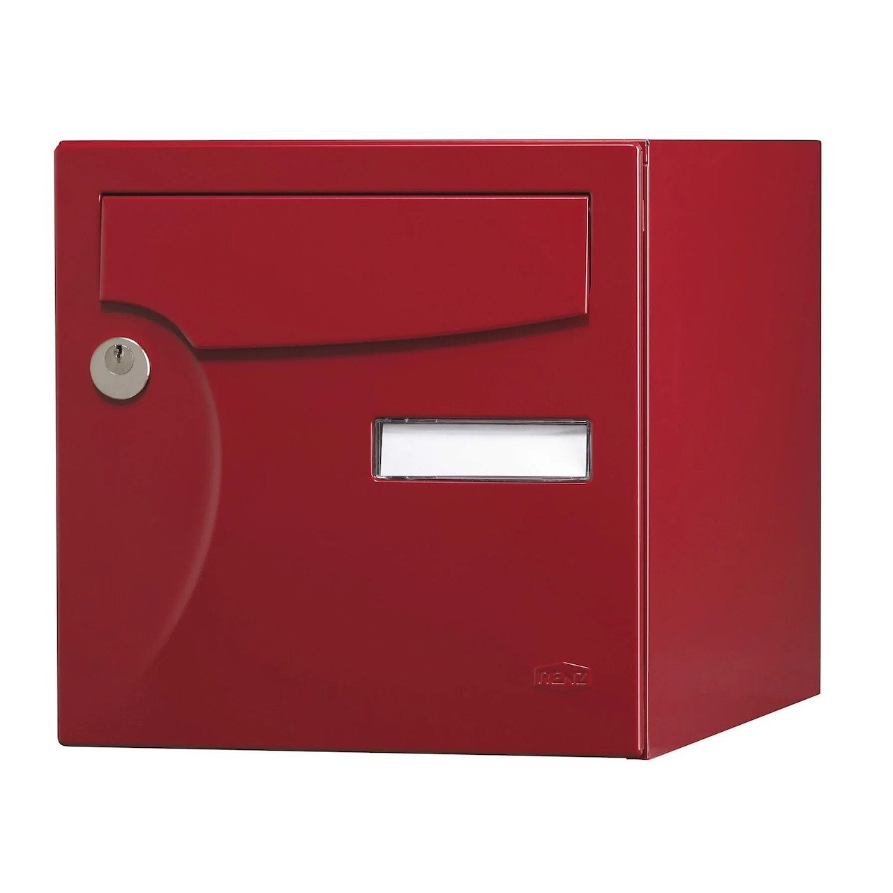 Boîte aux lettres normalisée - 2 portes extérieur - Animation - acier rouge basque