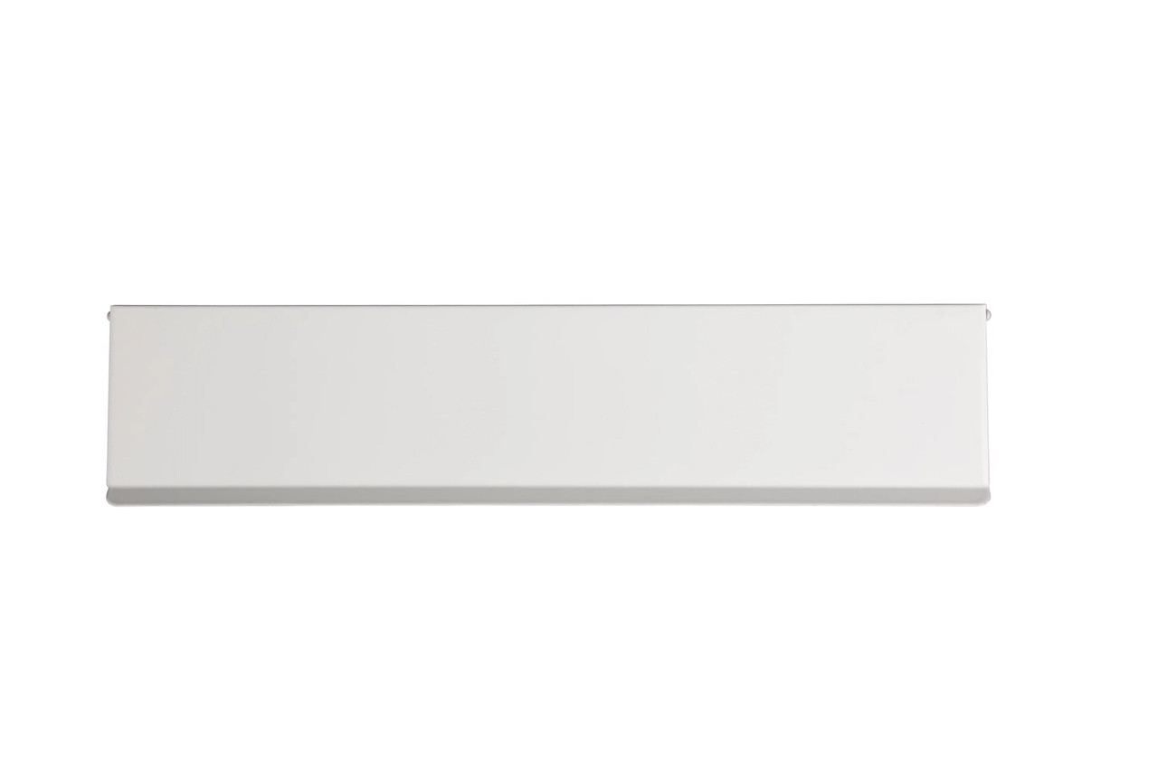 Entrée de courrier - acier blanc - largeur 37 cm