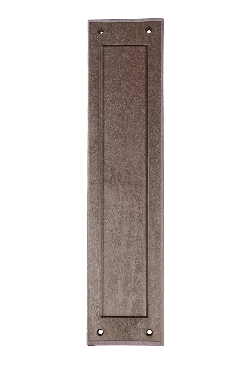 Entrée de courrier - PVC brun - largeur 34 cm