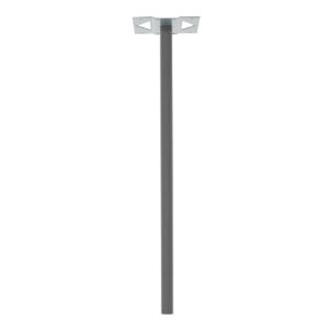 Kit de fixation - H.116 x l.33 x P.5 cm - gris