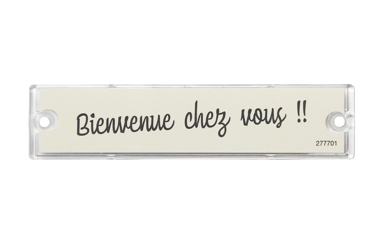 Porte-nom - H.2.5 x l.10.7 x P.0.5 cm - transparent