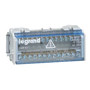 Répartiteur modulaire monobloc bipolaire 6 modules 13 connexions maximum par barreau LEGRAND 004881