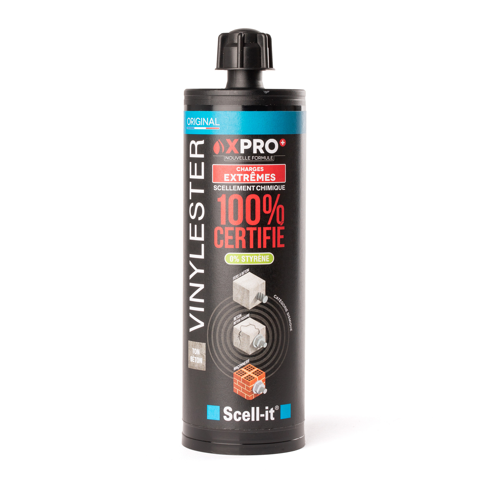 Résine vinylester XPRO spéciale béton grise 420ml SCELL-IT X-PRO420
