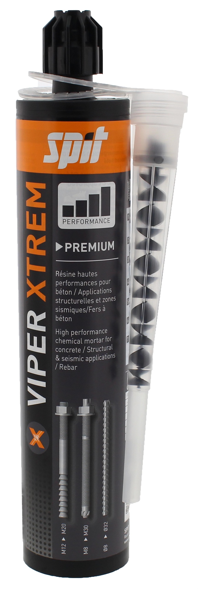 Résine Viper Xtrem 280 ml avec 2 buses SPIT 060187