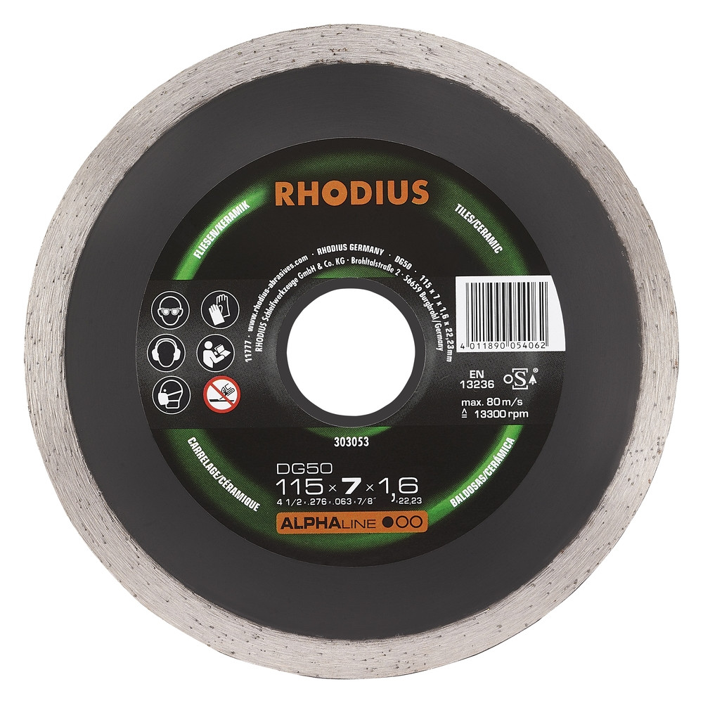 Disque de tronconnage diamant - ALPHALINE - DG50 - 115 X 7,0 X 1,6 X 22,23mm